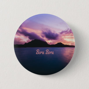 Bora Bora Suset Island Beach 6 Cm Round Badge