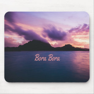 Bora Bora Suset Island Beach Mouse Mat