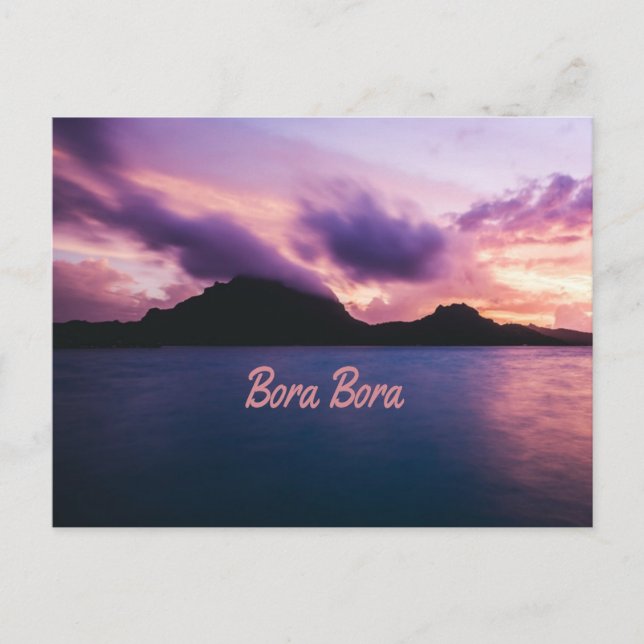 Bora Bora Suset Island Beach Postcard (Front)