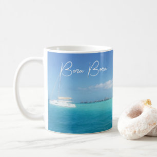 Bora Bora Tropical Island Paradise Yacht  Coffee M Mug