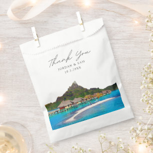 Bora Bora Wedding Favour Thank You Bags