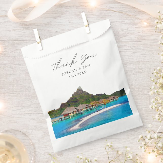 Bora Bora Wedding Favour Thank You Favour Bags (Clipped)