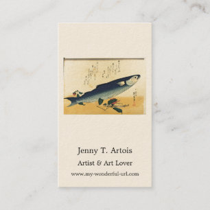 Bora (Grey Mullet) Hiroshige's Japanese Fish Print Business Card