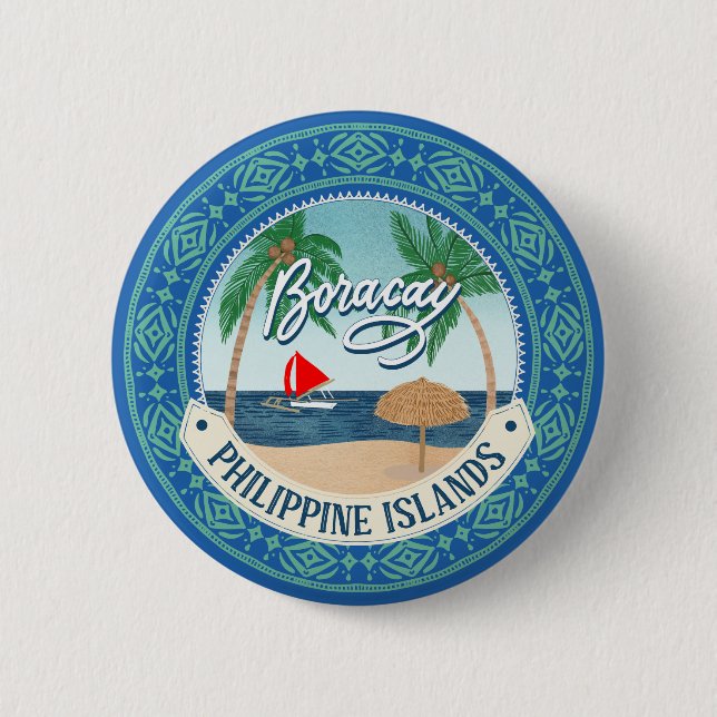 Boracay 6 Cm Round Badge (Front)