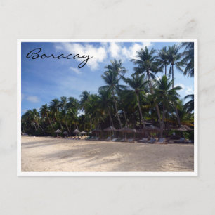 boracay beach palms postcard