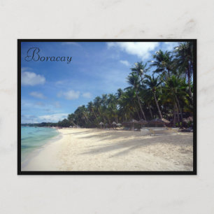 boracay beach palms postcard