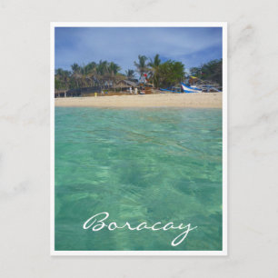 boracay clear waters postcard