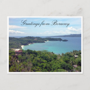 boracay island greetings postcard