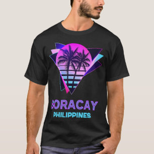 Boracay Philippines 80s Palm Tree Retro Vintage So T-Shirt