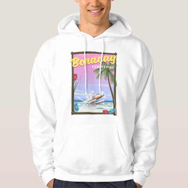 Boracay Philippines beach travel poster Hoodie (Front)