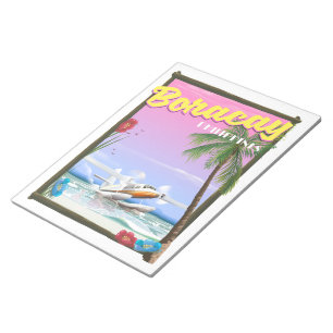 Boracay Philippines beach travel poster Notepad