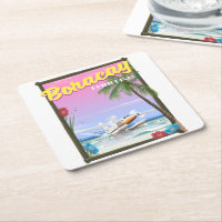 Boracay Philippines beach travel poster