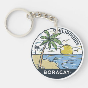 Boracay Philippines Vintage Key Ring