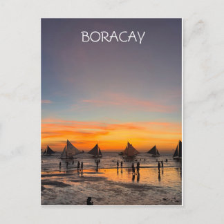 Boracay Postard Sunset Holiday Postcard