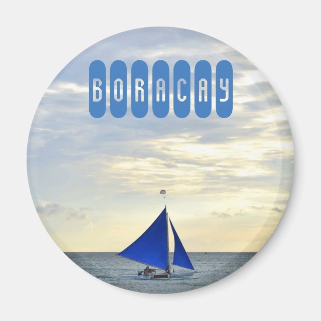Boracay White Beach in Philippines Magnet (Front)