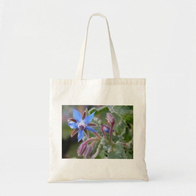 Borage Star Flower Tote Bag (Front)