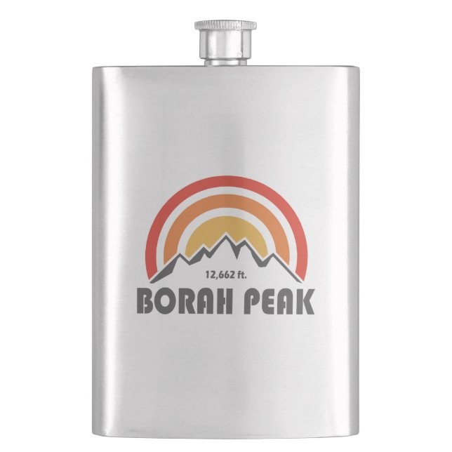 Borah Peak Hip Flask (Front)