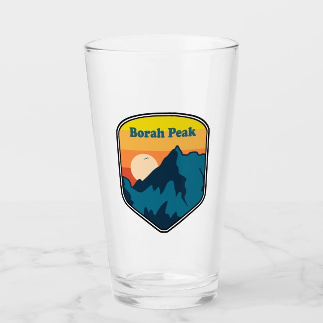 Borah Peak Idaho Sunrise Glass (Front)