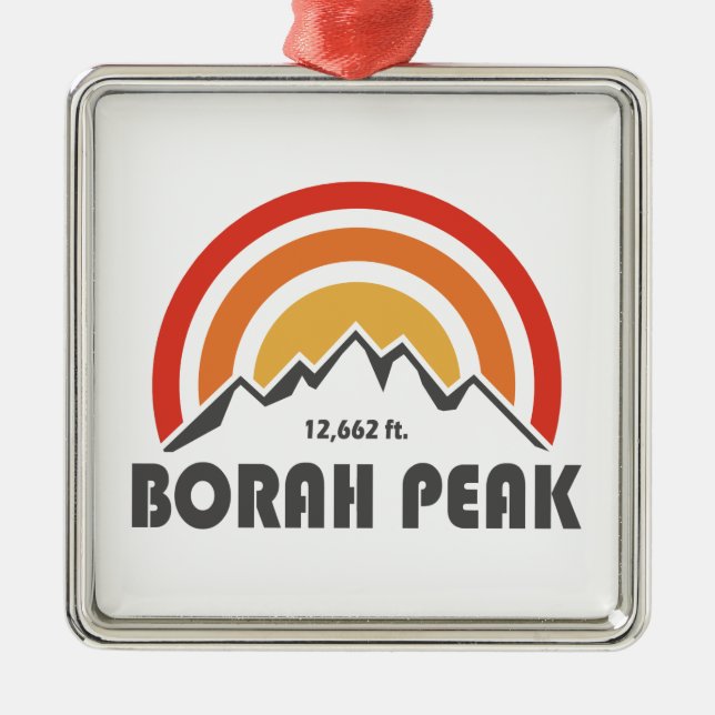 Borah Peak Metal Tree Decoration (Front)