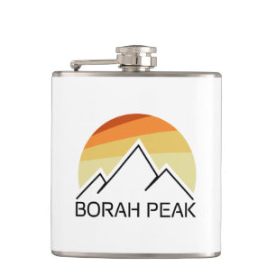 Borah Peak Retro Hip Flask