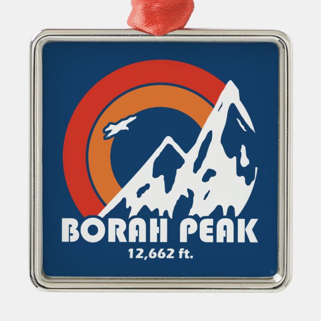 Borah Peak Sun Eagle Metal Tree Decoration (Front)