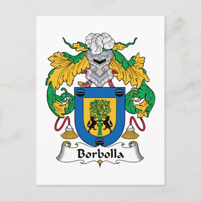 Borbolla Family Crest Postcard (Front)