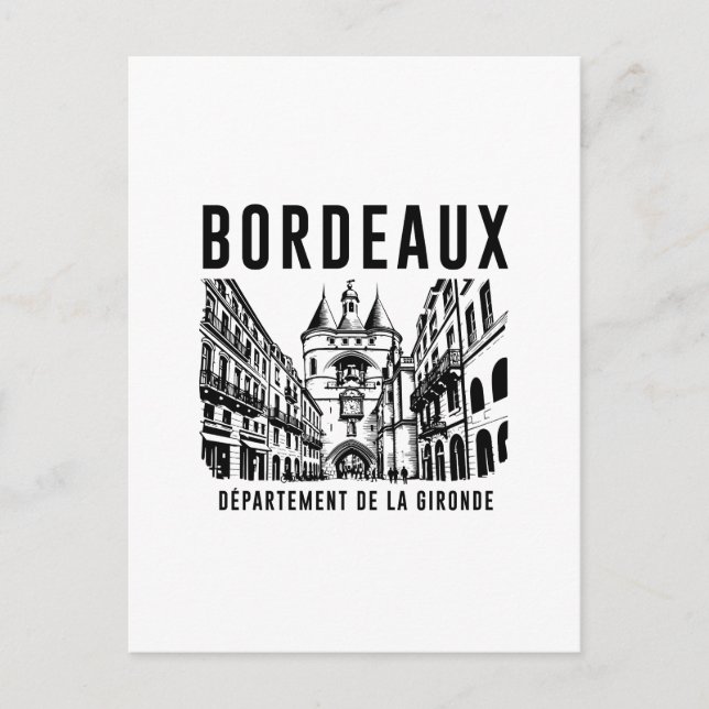 Bordeaux Architecture Heritage Vintage Poster Postcard (Front)