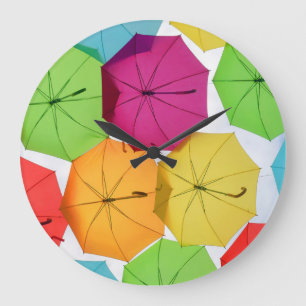 Bordeaux, Brollies. An umbrella canopy in France Large Clock