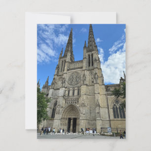 Bordeaux Cathedral, (Saint-André de Bordeaux) on a Holiday Card