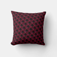 Bordeaux Colour Plaid Pillow
