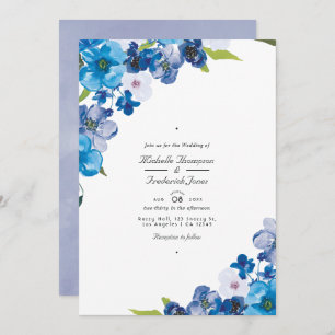 Bordeaux Floral QR Code RSVP Garden Wedding Invita Invitation