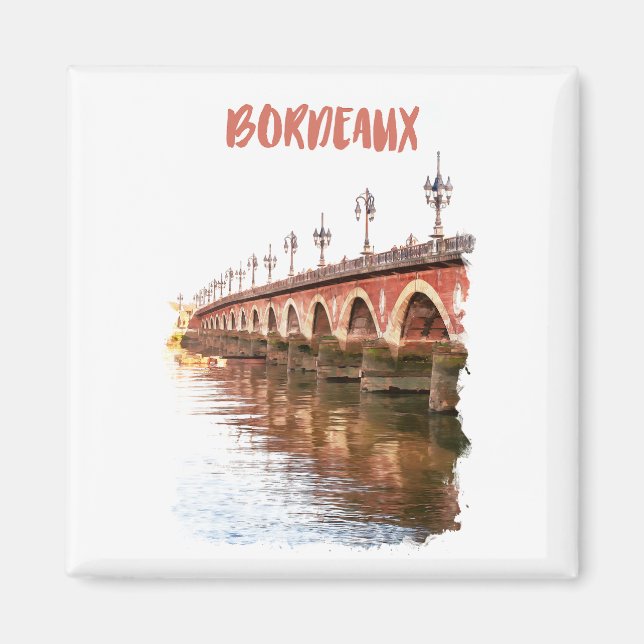 Bordeaux France City Travel Magnet (Front)