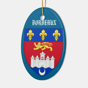 Bordeaux France Crest Christmas Ornament