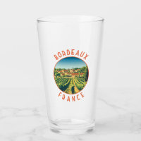 Bordeaux France Retro Distressed Circle