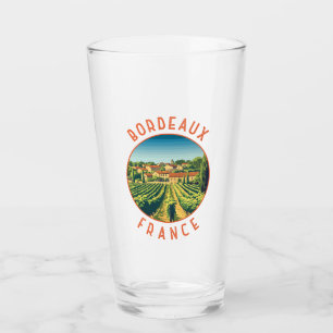 Bordeaux France Retro Distressed Circle Glass