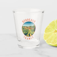 Bordeaux France Retro Distressed Circle