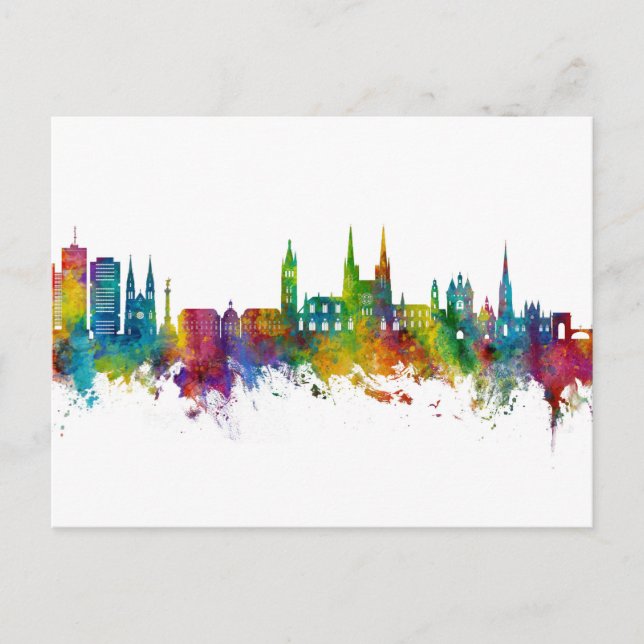Bordeaux France Skyline Postcard (Front)