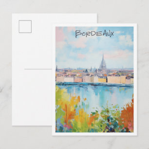 Bordeaux France Travel City Aesthetic Postcard