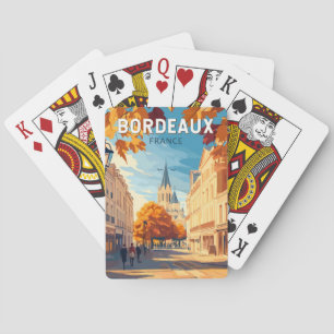 Bordeaux France Vineyard Travel Art Vintage Playing Cards