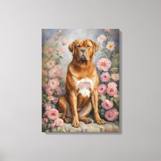 Bordeaux French Mastiff Dog  Canvas Print (Front)