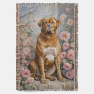 Bordeaux French Mastiff Dog Throw Blanket
