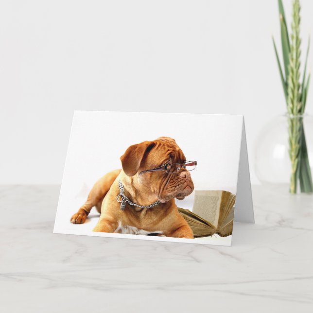 Bordeaux Mastiff, French Mastiff Bordeauxdog Gift Holiday Card (Front)