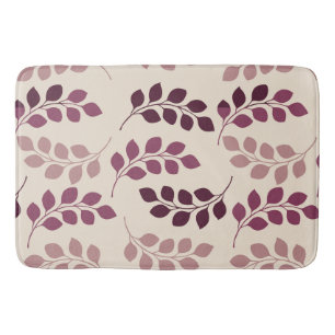 Bordeaux Modern Botanical Japandi Bath Mat