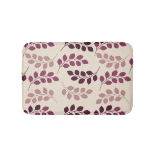 Bordeaux Modern Botanical Japandi Bath Mat
