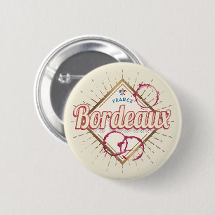 Bordeaux Nouvelle-Aquitaine France Retro Wine 6 Cm Round Badge