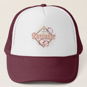Bordeaux Nouvelle-Aquitaine France Retro Wine Lugg Trucker Hat