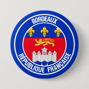 Bordeaux Round Emblem 7.5 Cm Round Badge
