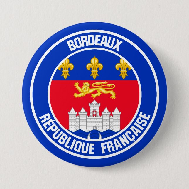 Bordeaux Round Emblem 7.5 Cm Round Badge (Front)