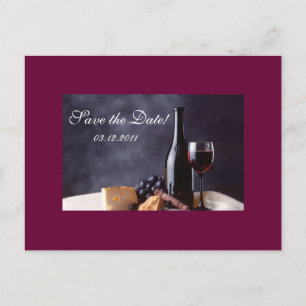 Bordeaux Save the Date Announcement Postcard