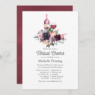 Bordeaux Virtual Wine Tasting Bridal Shower Invitation